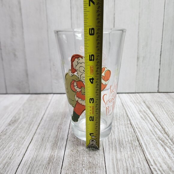 The Simpsons Christmas Pint Drinking Glass Tumbles 6'' Christmas Gift 2010 - Picture 8 of 9